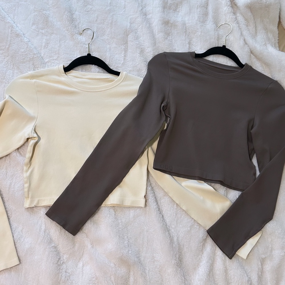 QQQ thick material cropped long sleeve